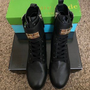 Kate Spade Black Leather Boots Size 6.5